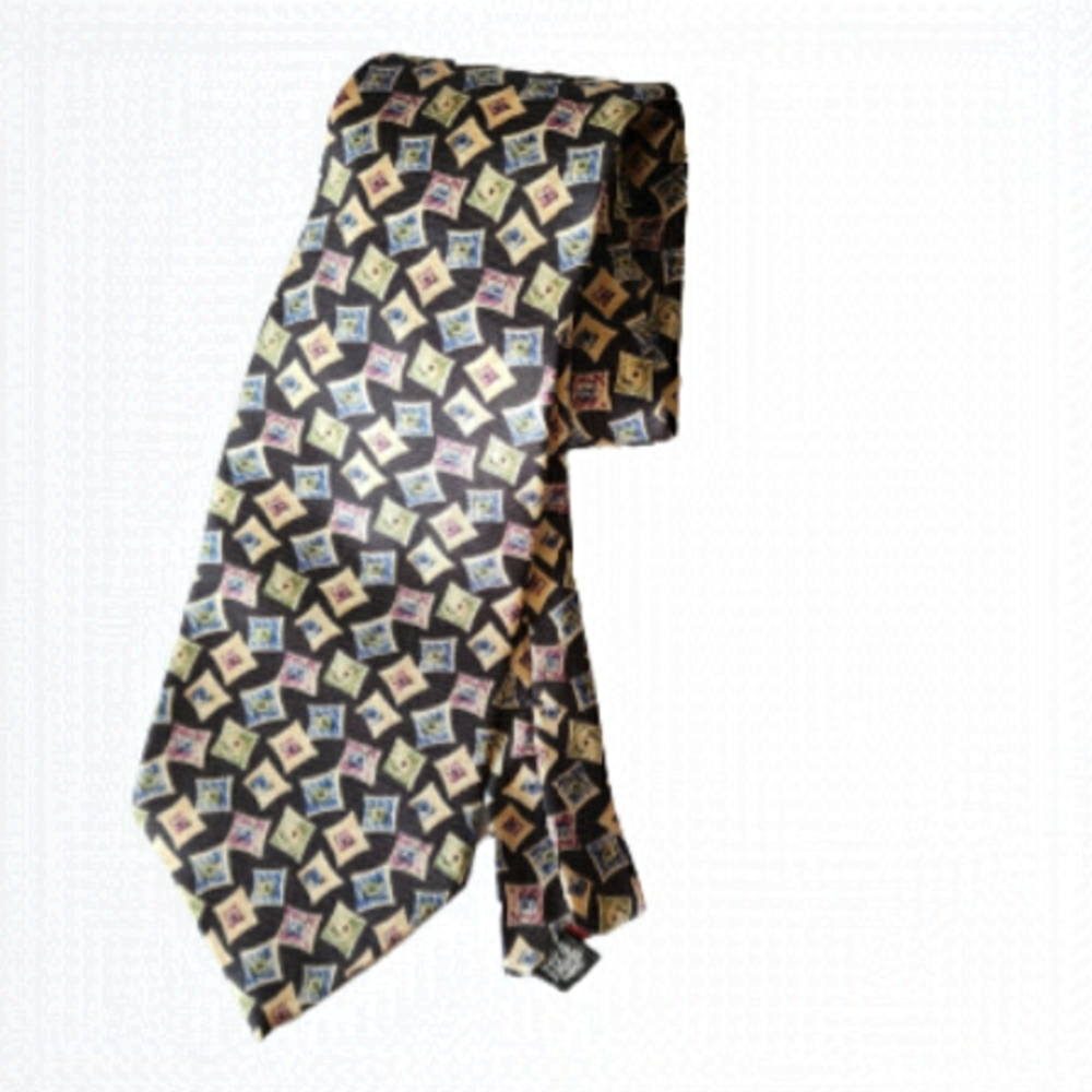 Christian Dior black beige ties